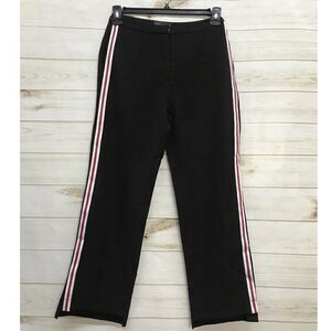 Size Small Gracia Red & White Stripe Black Pants